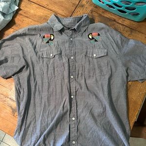 Howler Brothers large short sleeve pearl snap.
